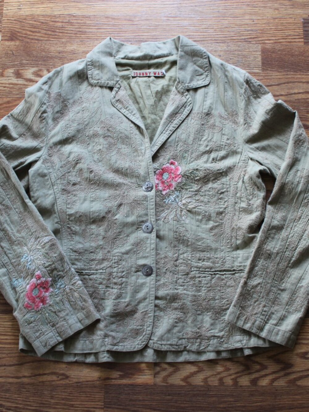 Johnny Was Embroidered Light Jacket